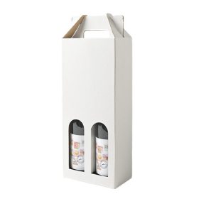 Kartónová krabica - na víno (veľkosť 2) biela