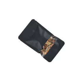   Doypack - Čierne papierové sáčky kraft s okienkom 100 ml - 50 ks