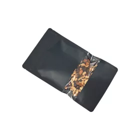   Doypack - Čierne papierové sáčky kraft s okienkom 750 ml - 50 ks